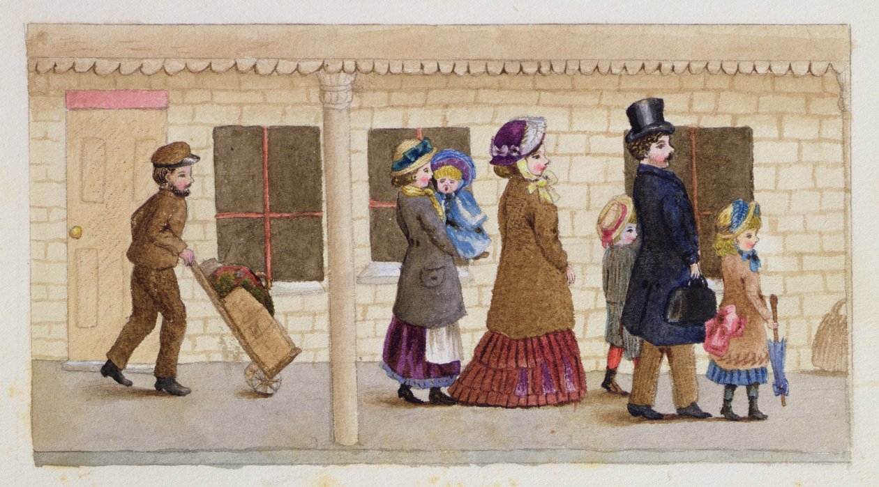 A Station Platformon, Addiscombe, 1883 alkotó: Rosa Clementina Petherick