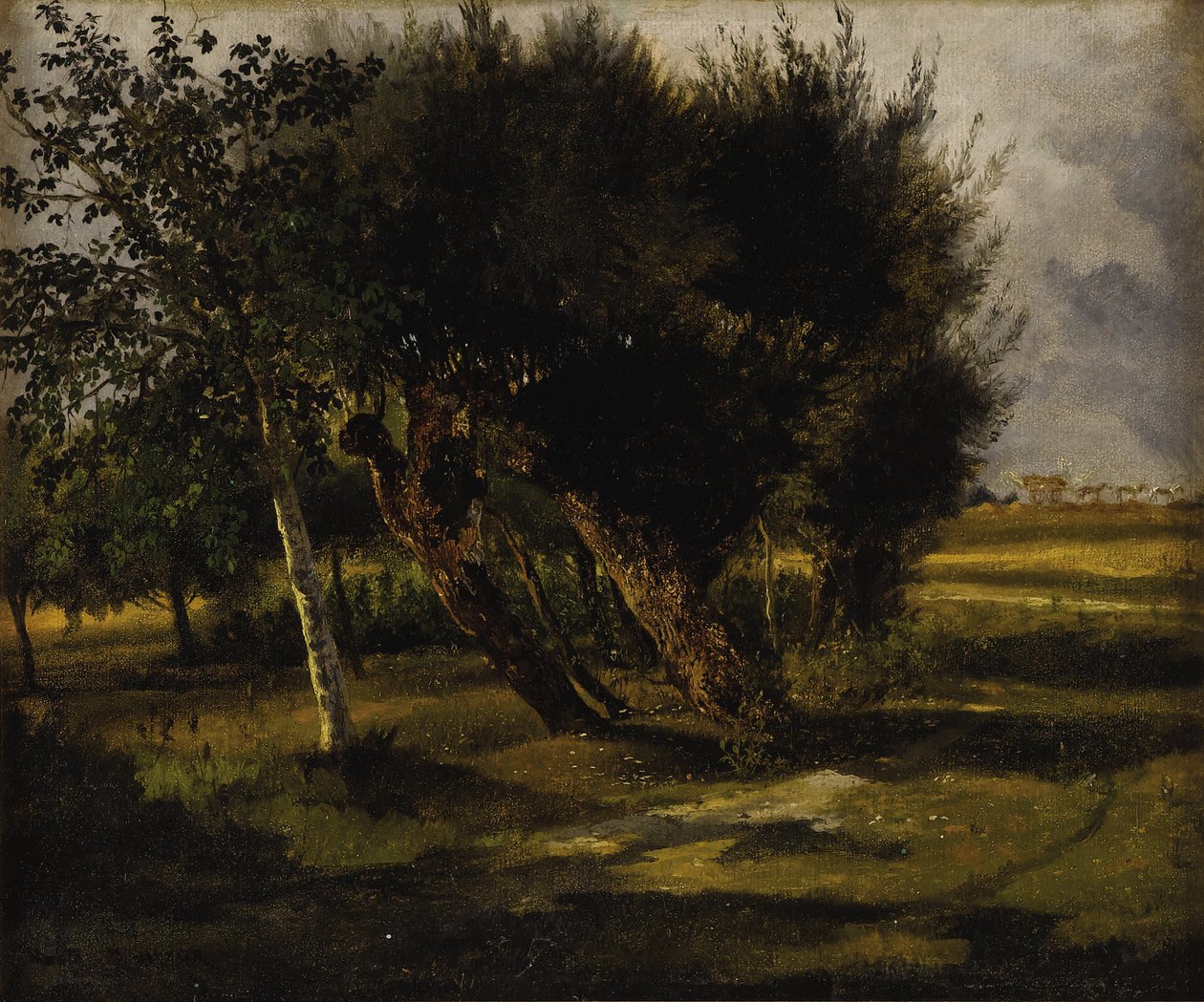 Fák csokrok a réten alkotó: Rosa Bonheur