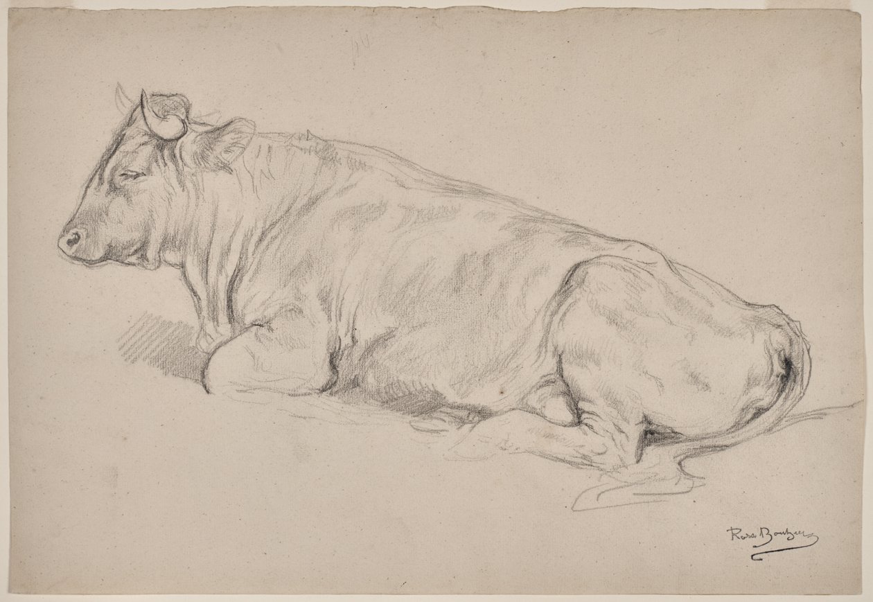 Pihenő bika alkotó: Rosa Bonheur