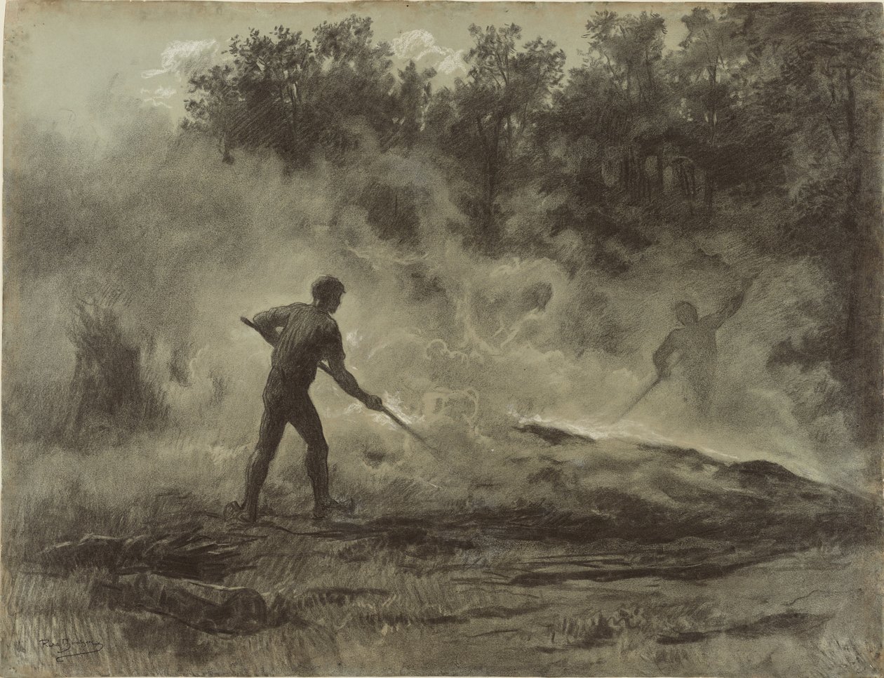Faszénégetők (Les charbonniers) alkotó: Rosa Bonheur