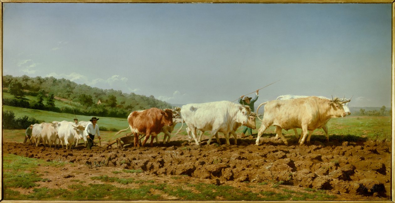 A Nivernais szántás, süllyedő Marie Rosalie Bonheur festménye dit Rosa Bonheur (1822-1899) 1849 V. 1,3x2,6 m Párizs, Musee d