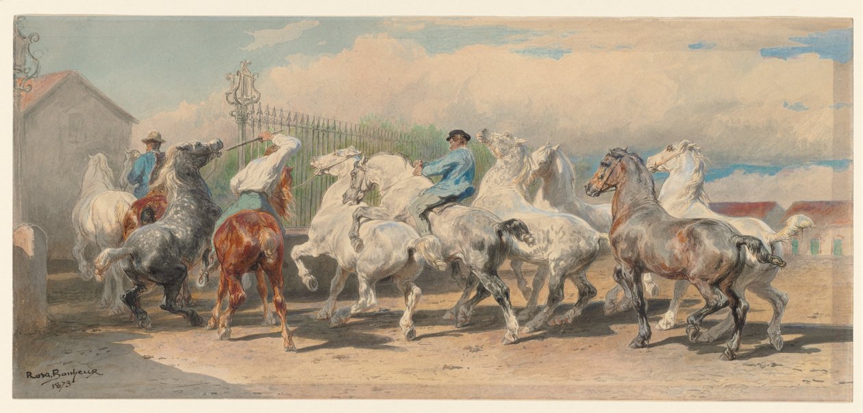 Visszatérés a lóvásárról alkotó: Rosa Bonheur
