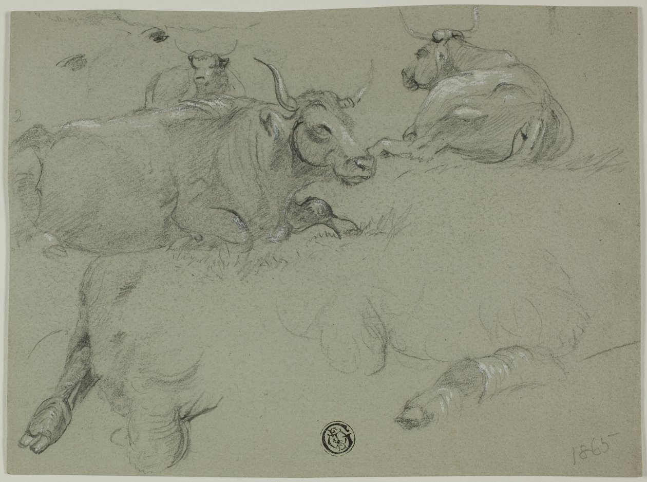 Vázlatok tehenek alkotó: Rosa Bonheur