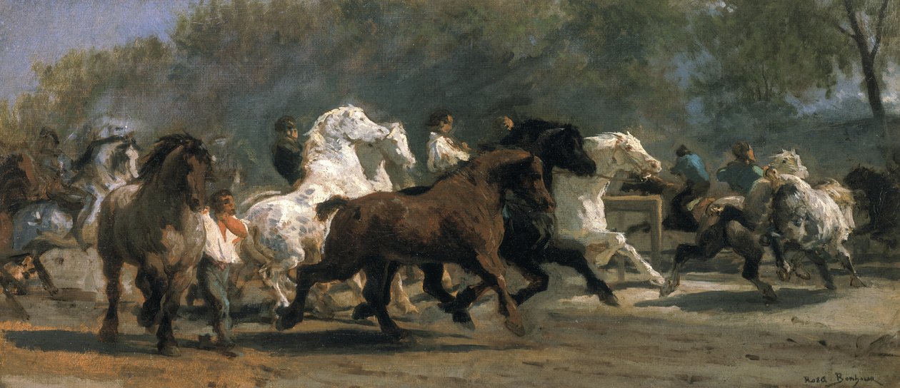 Tanulmány a lópiac számára, 1852-54 alkotó: Rosa Bonheur