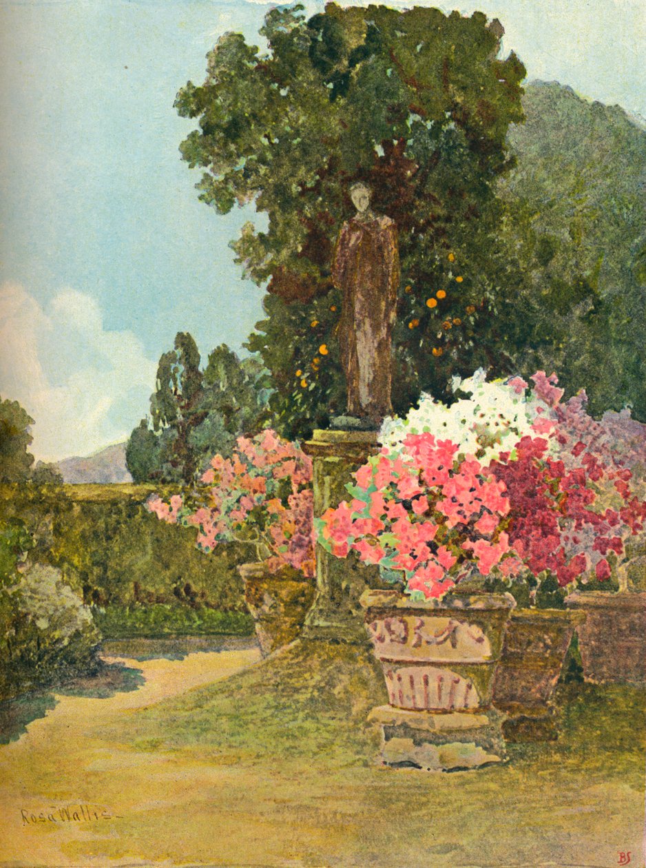 „In The Colonna Gardens”, 1900, 1902 alkotó: Rosa Wallis