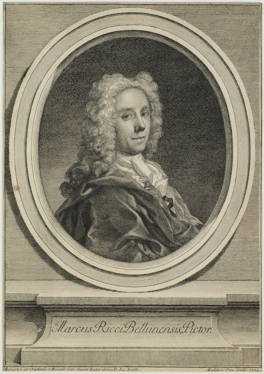 Marcus Ricci Bellunensis, vésette Antonio Giovanna Faldoni (1690-1770), 1724 alkotó: Rosalba Giovanna Carriera