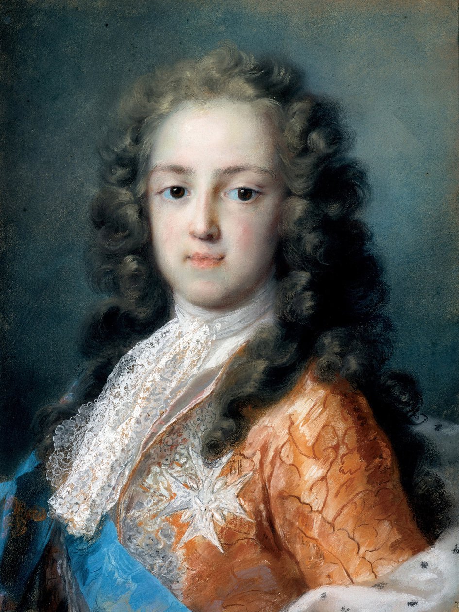XV. Lajos francia (1710-1774) mint Dauphin - Peinture de Rosalba Giovanna Carriera (1657-1757) - 1720-1721 - Pasztell papíron - 50,5x38,5 - Drezdai Állami Művészeti Gyűjtemények alkotó: Rosalba Giovanna Carriera