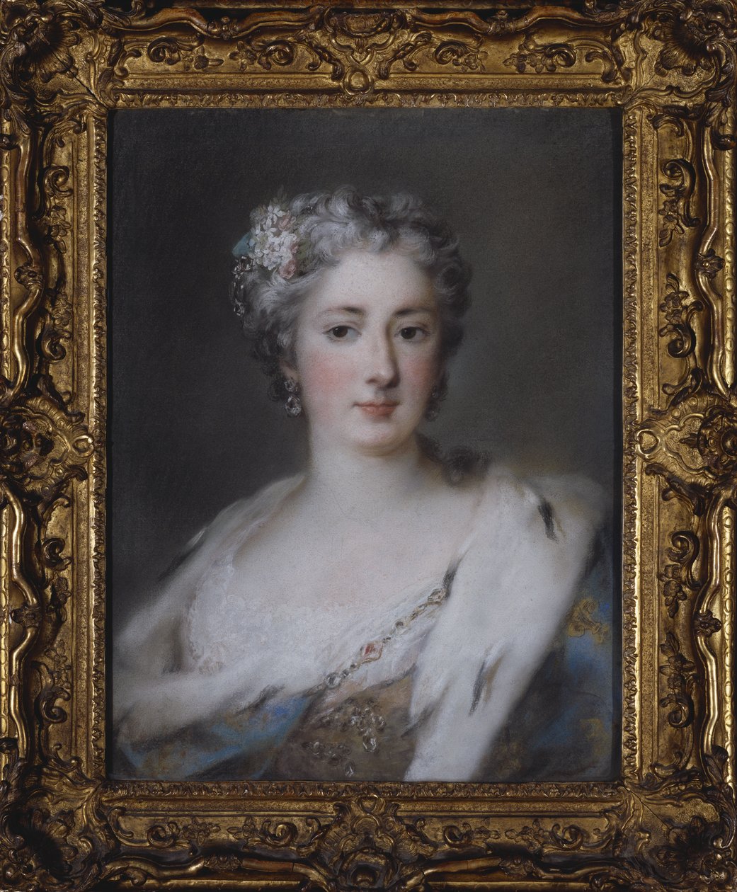 Hölgy portréja hermelinszegélyes köntösben alkotó: Rosalba Giovanna Carriera