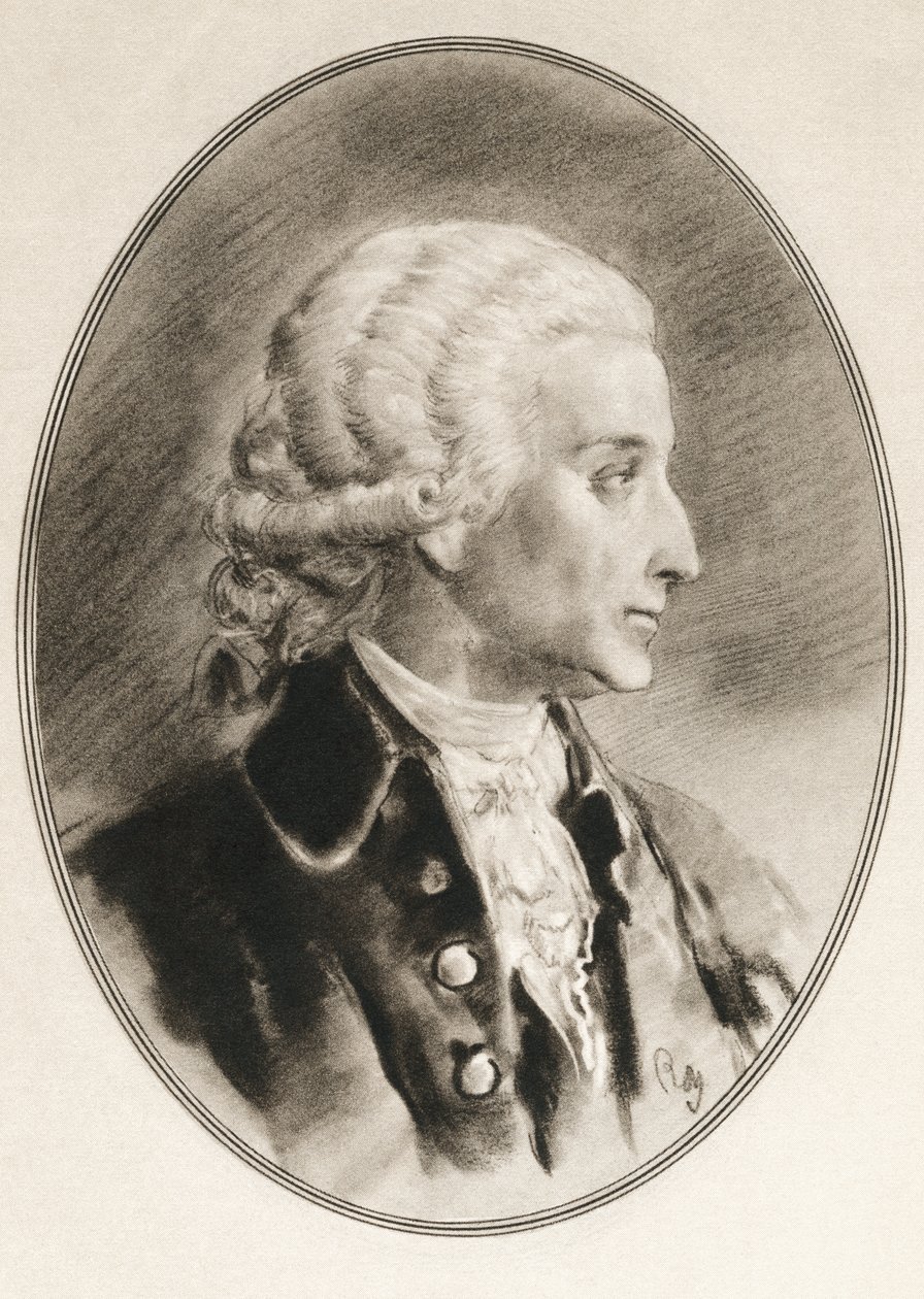 Antoine-Laurent de Lavoisier, más néven Antoine Lavoisier a francia forradalom után, a Híres férfiak élő életrajzaiból. alkotó: Ross Gordon