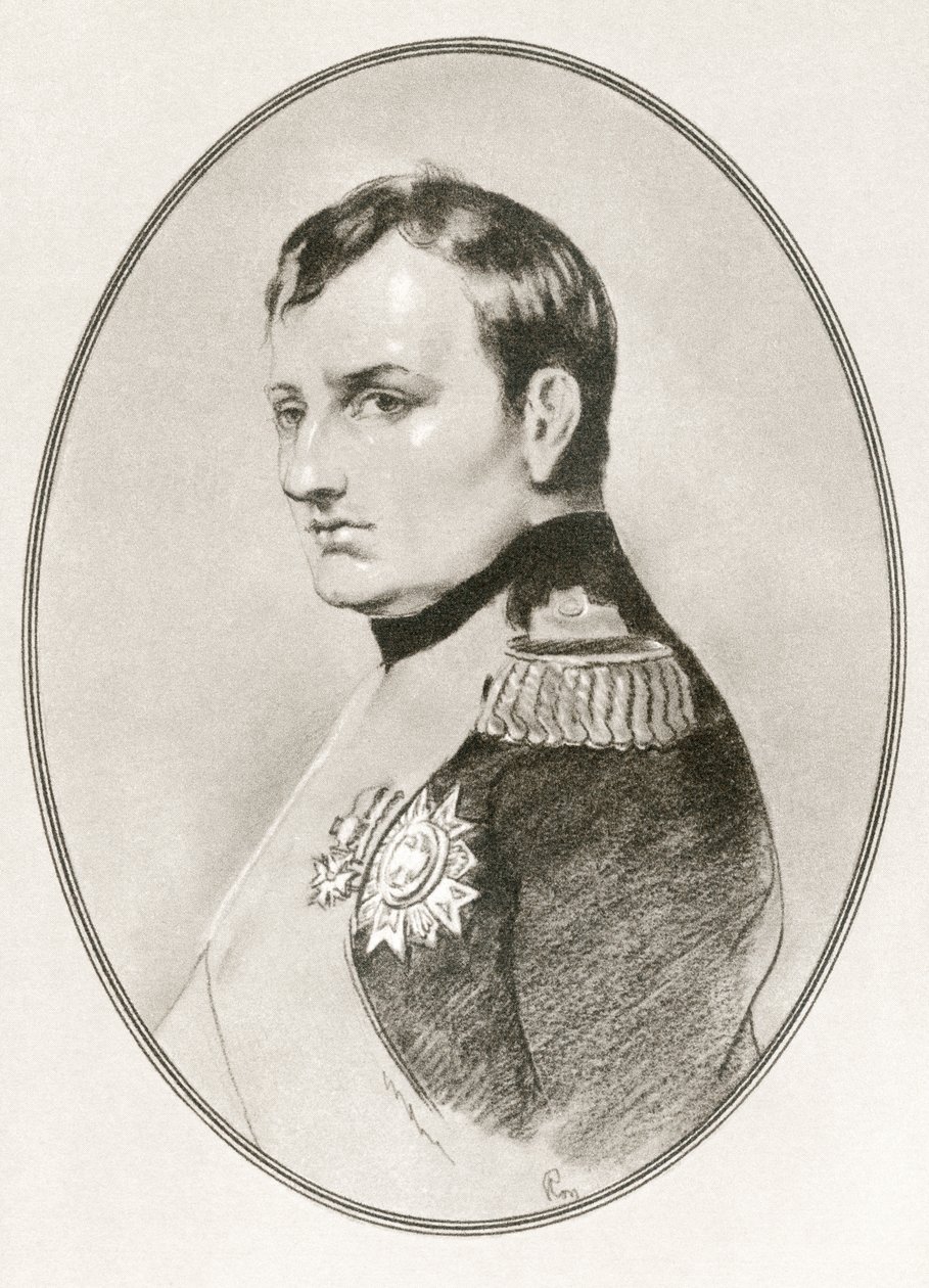 Napóleon Bonaparte, a Híres uralkodók élő életrajzaiból. alkotó: Ross Gordon