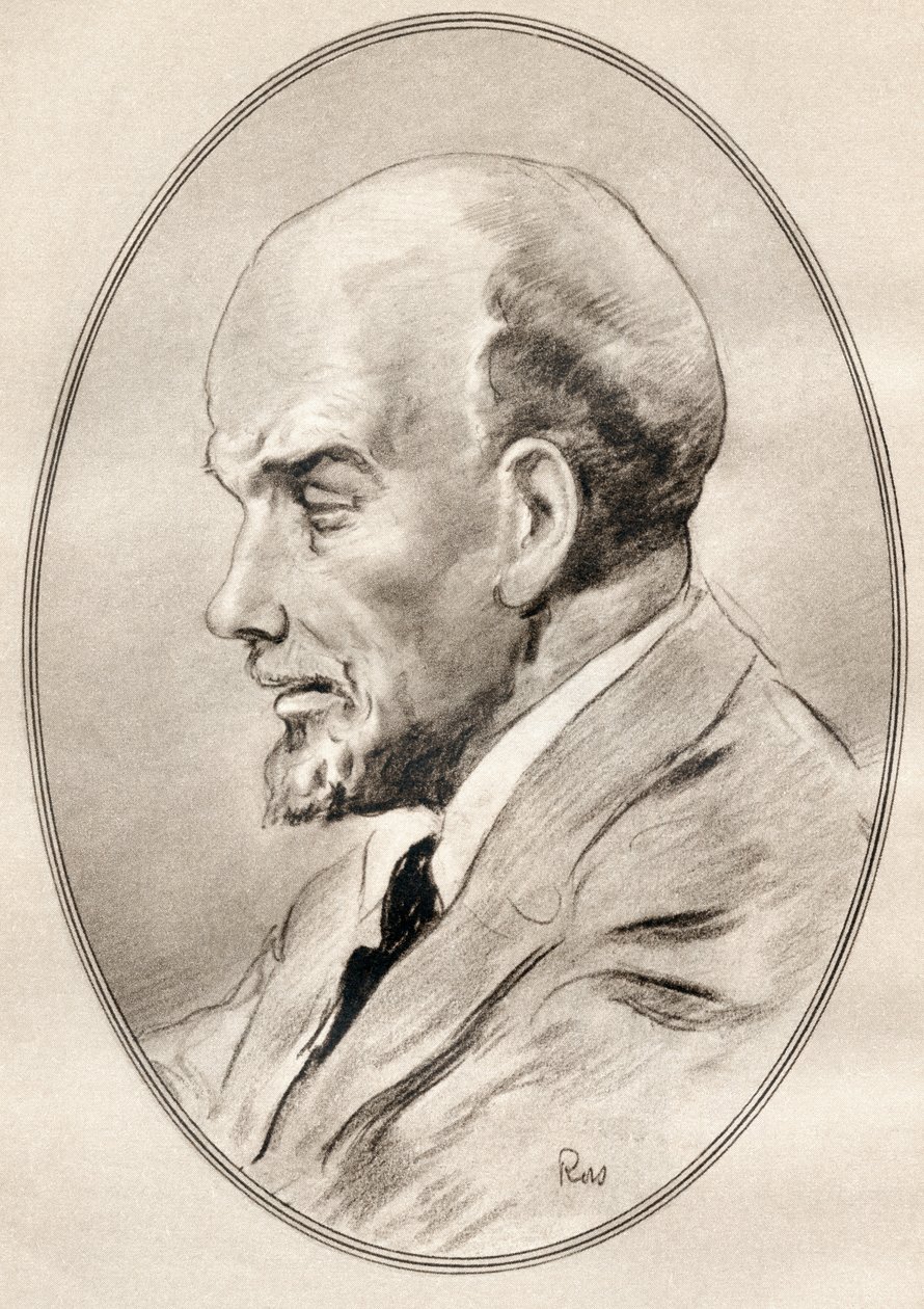 Vlagyimir Iljics Uljanov, a Híres férfiak élő életrajzaiból. alkotó: Ross Gordon