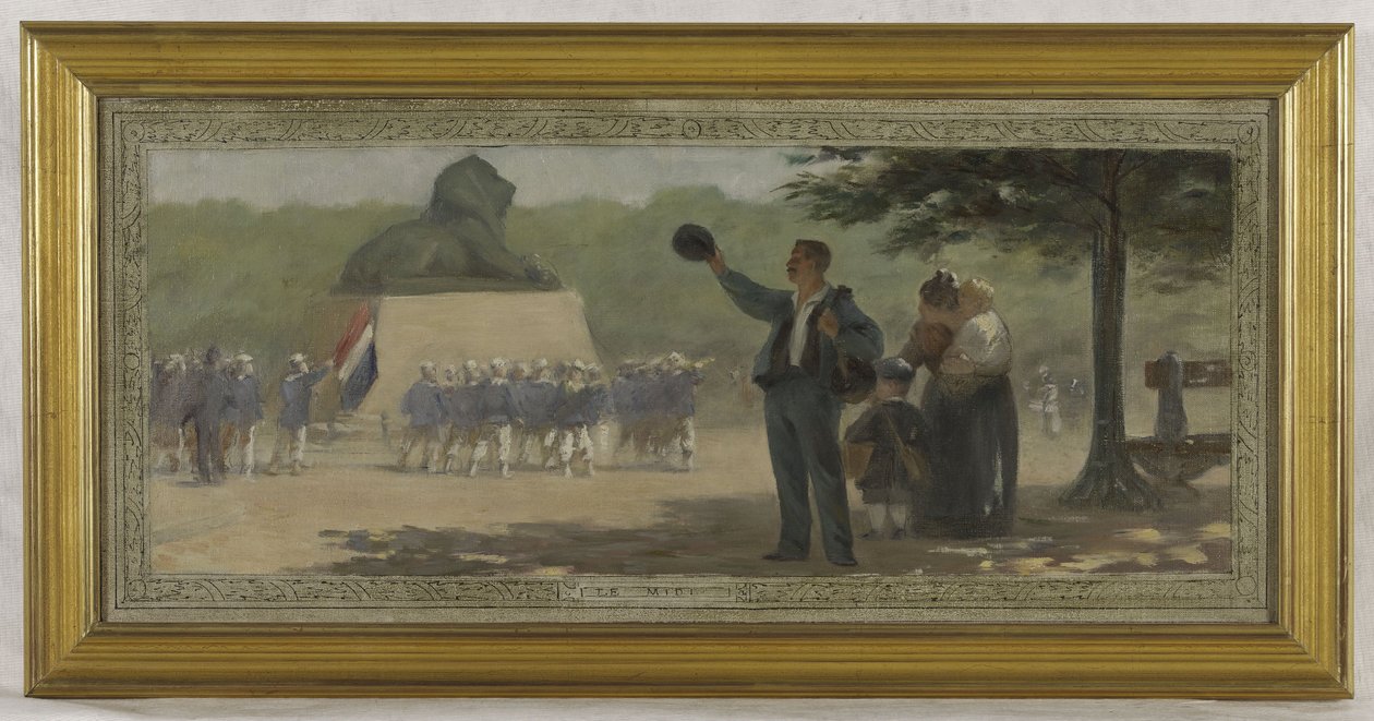A 14. kerületi városháza házasságkötő termének vázlata: Le Midi, 1889 körül (tinta, olaj, vászon) alkotó: Roussel Géo Roussel Géo