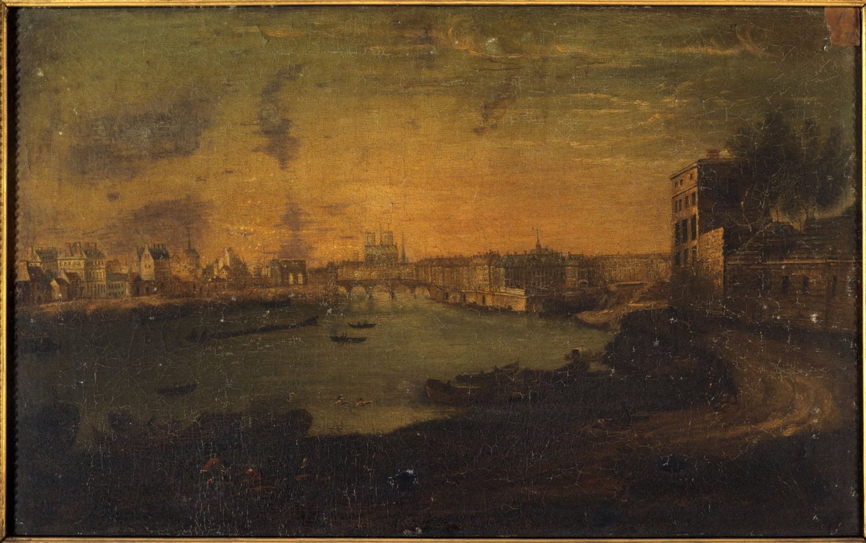 Az Île Saint-Louis és az Île de la Cité látképe a Pointe de l