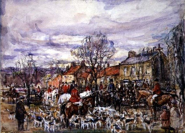 Kutyák találkozása alkotó: Rowland Henry Hill
