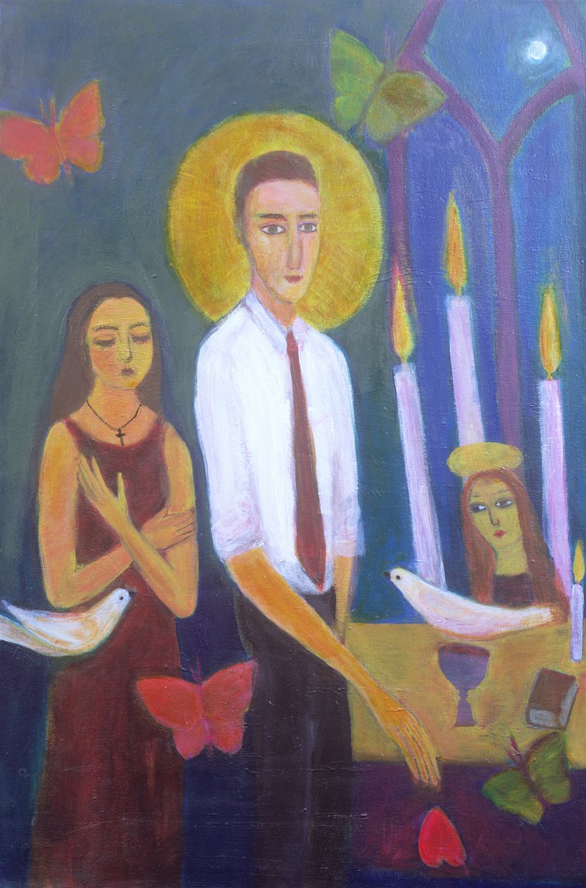 Esti ima, 2001 (akril, vászon) alkotó: Roya Salari