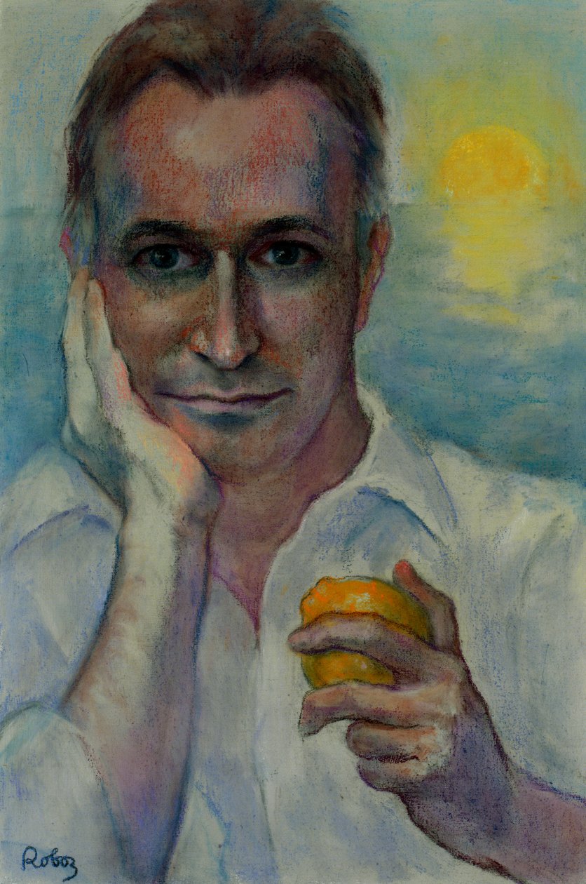 Andrew OHagan portrait by Zsuzsi Roboz in pastels c alkotó: Rudolf Eichstaedt