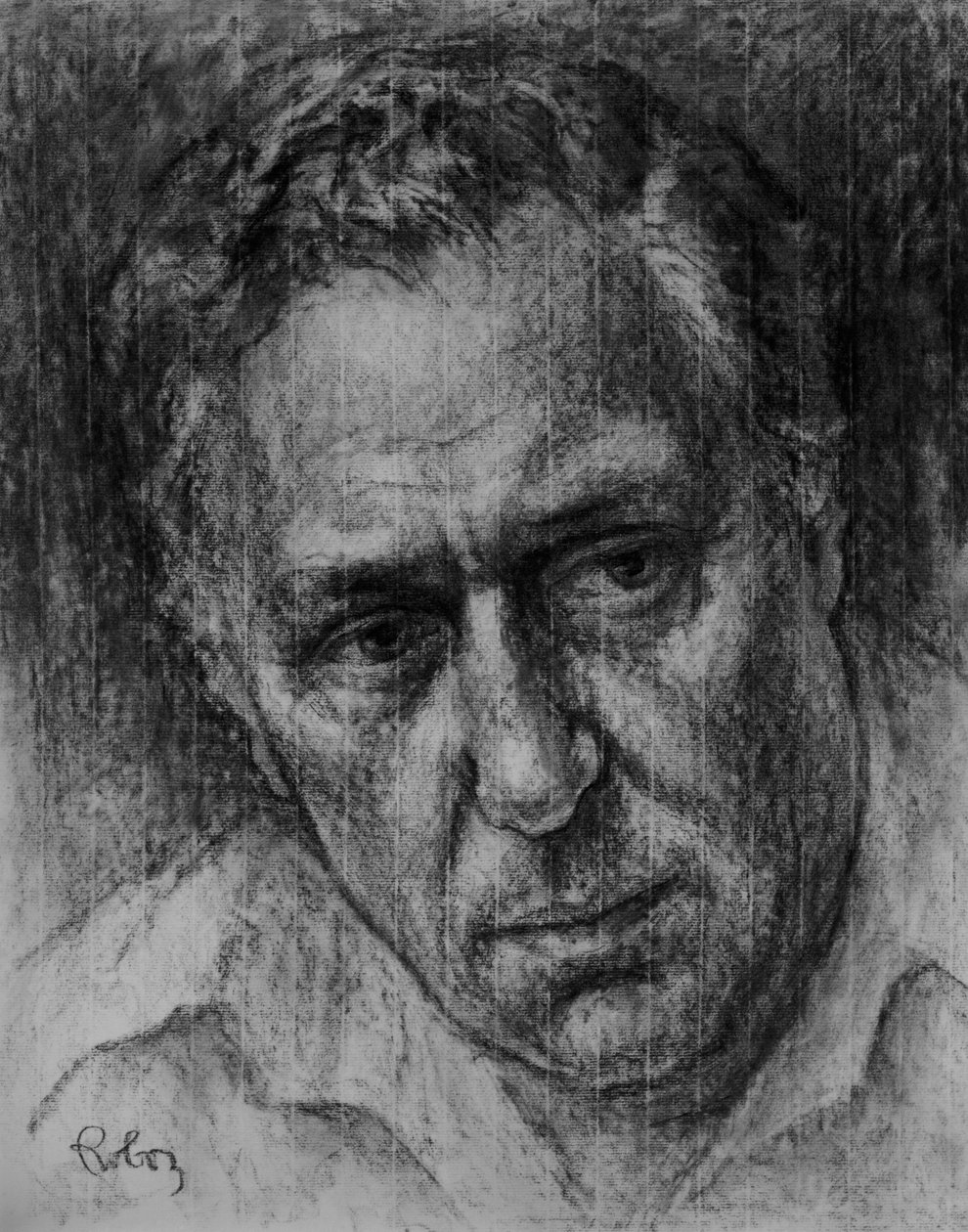 Freddie Forsyth, Roboz Zsuzsi portréja szénnel alkotó: Rudolf Eichstaedt