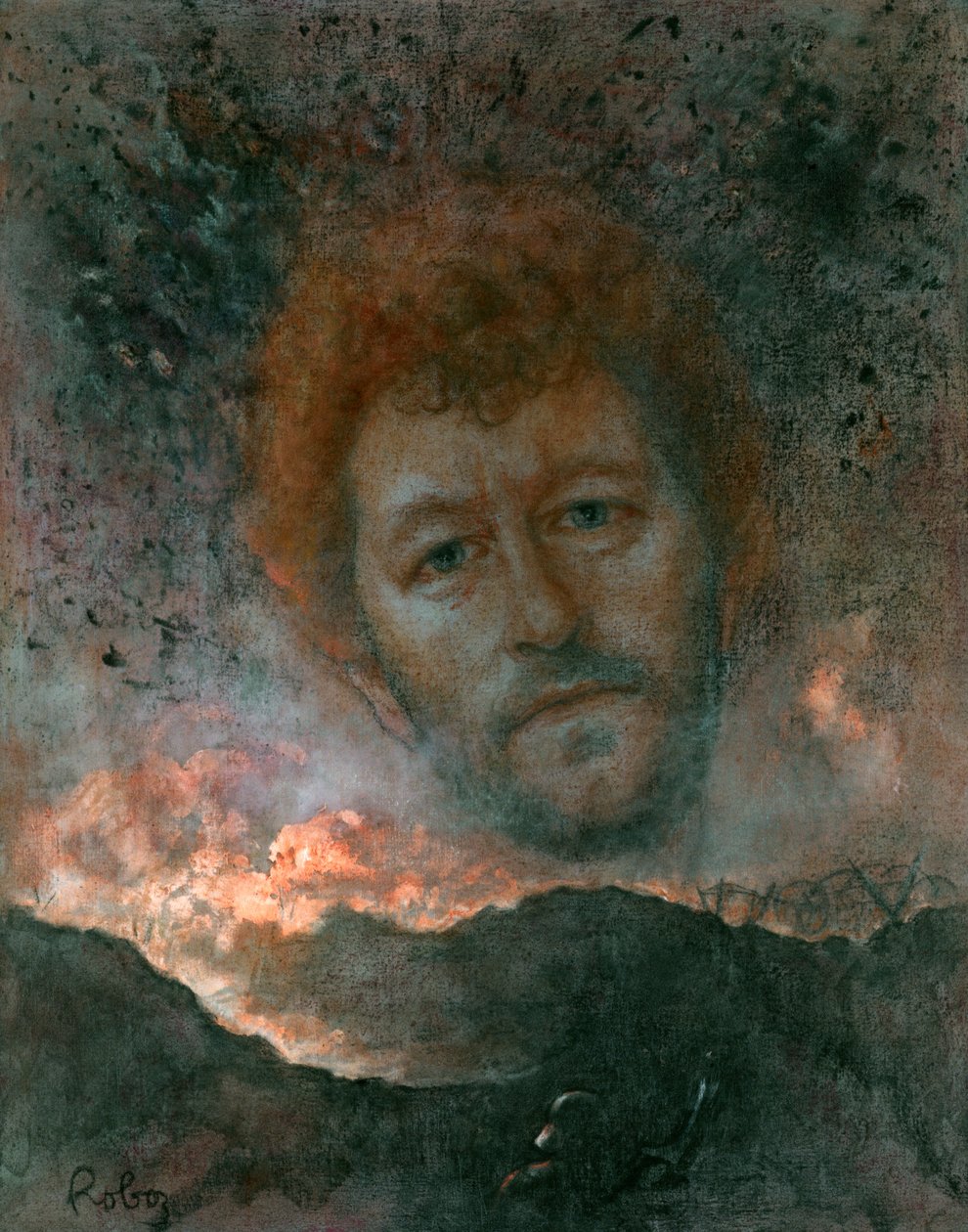 Sebastian Faulks portréja Roboz Zsuzsi pasztellszínben c alkotó: Rudolf Eichstaedt