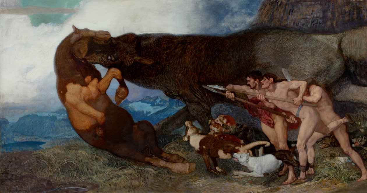 Harc egy szörnyeteggel, 1903 alkotó: Rudolf Jettmar