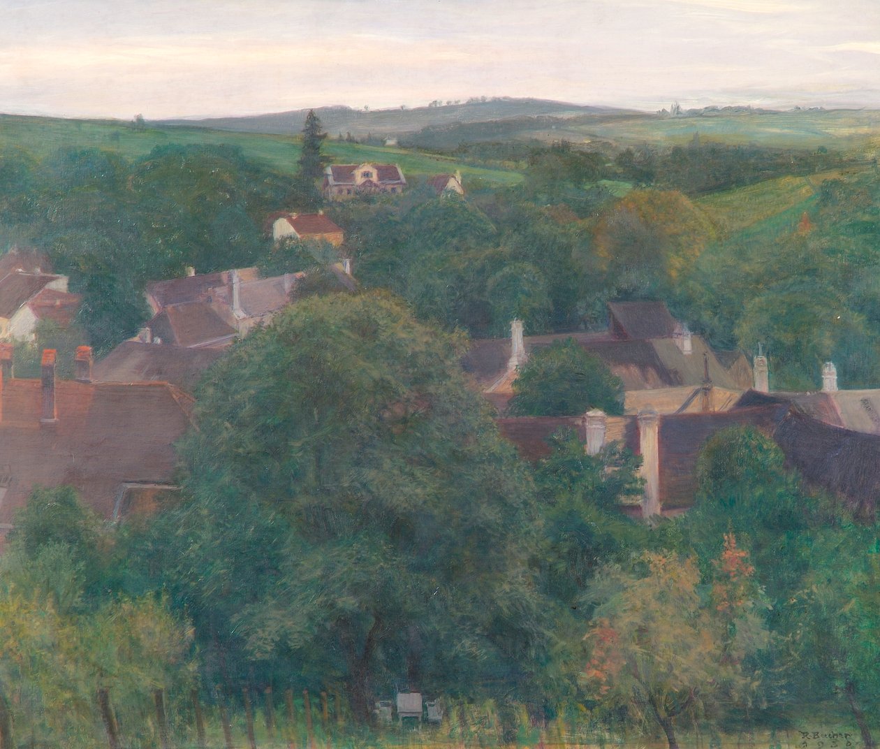 Alkonyat Ober-Sieveringben alkotó: Rudolf Bacher
