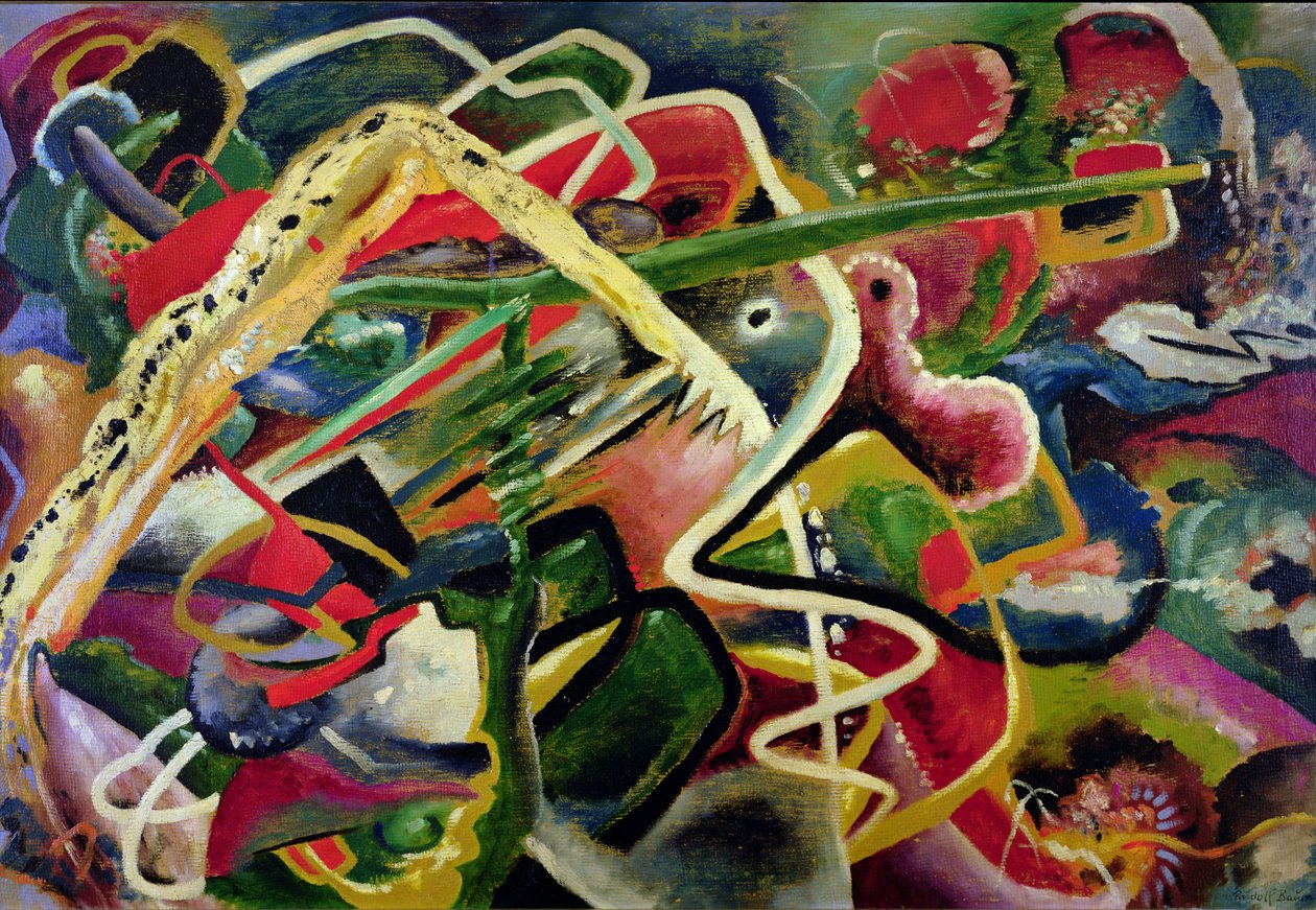 Furioso 9, 1917 körüli (olaj, tábla) alkotó: Rudolf Bauer