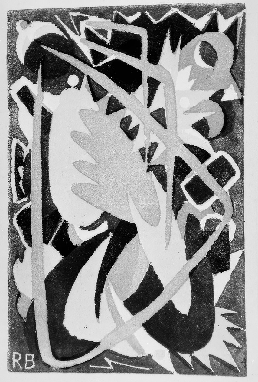 Cím nélkül (absztrakt kompozíció) alkotó: Rudolf Bauer