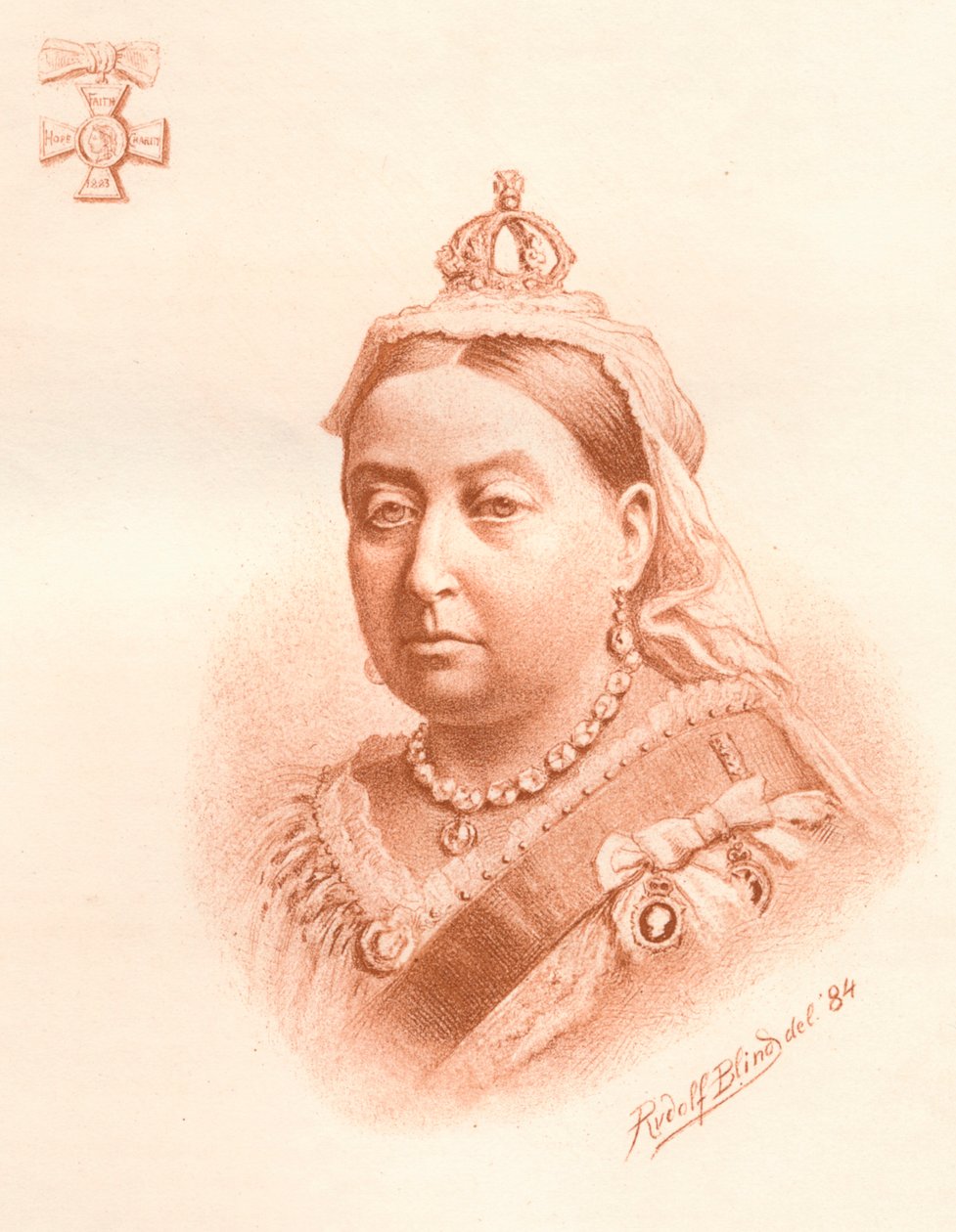Őfelsége, a királynő, India császárnéja, 1884 alkotó: Rudolf Blind