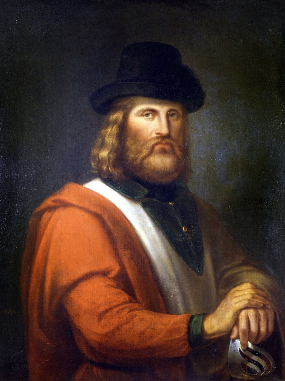 Giuseppe Garibaldi festménye R.E.Hauser alkotó: Rudolf Eduard Hauser