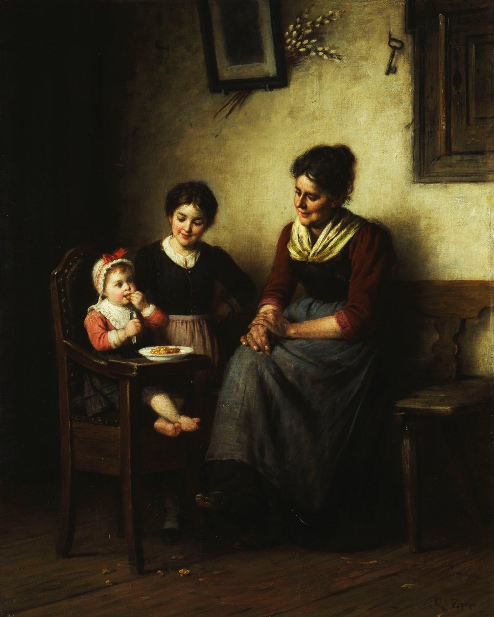 baba étkezési ideje, alkotó: Rudolf Epp