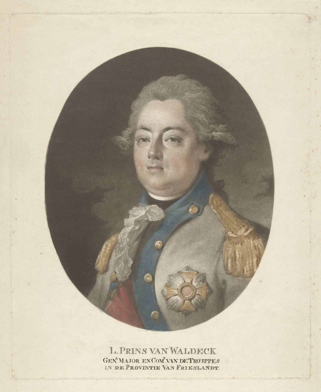 Lajos Waldeck herceg portréja alkotó: Rudolf Henzi