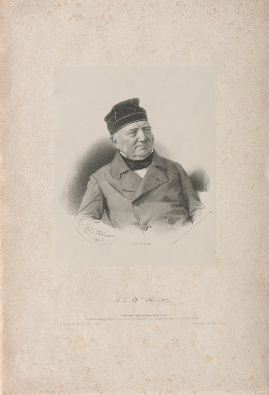 Friedrich Georg Wilhelm Vaszilij Yakovlevich von Struve 1793-1864, 1857. alkotó: Rudolf Hoffmann