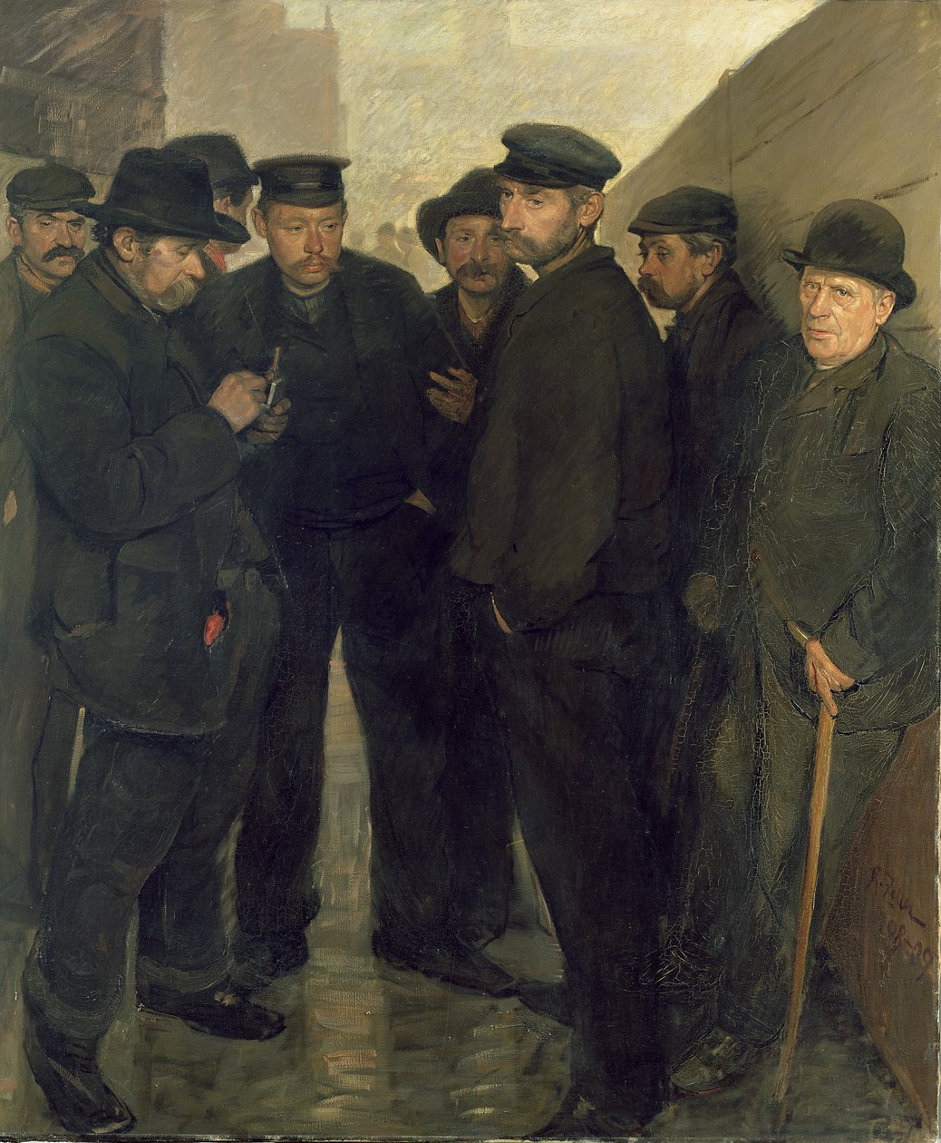 Munkanélküliek, 1908-1909 (olaj, vászon) alkotó: Rudolf Jacob Zoller