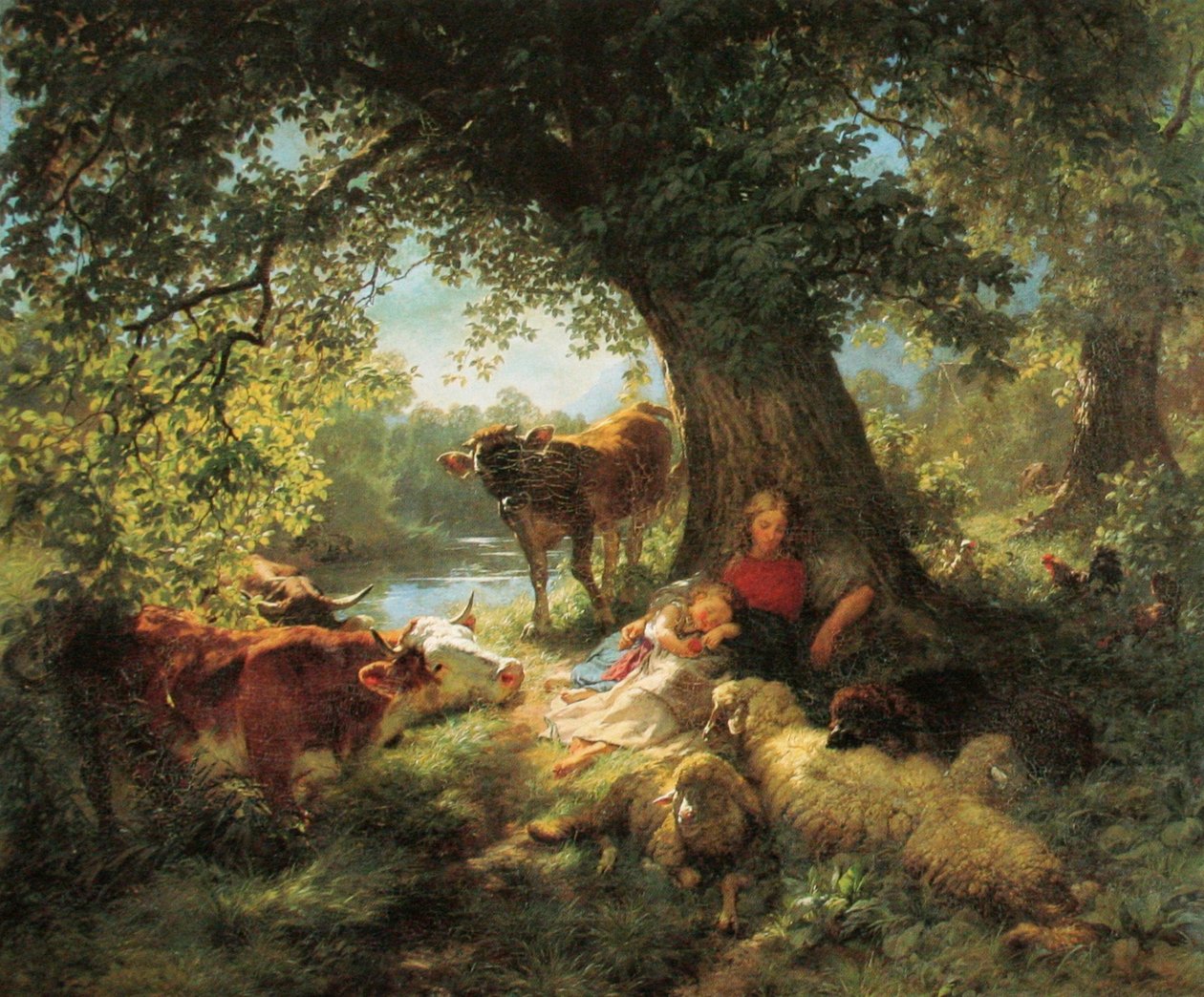 Délelőtti pihenés alkotó: Rudolf Koller