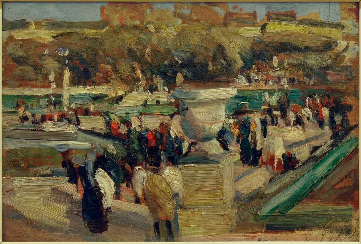Gyalogos a parkban (Jardin du Luxembourg), Párizs alkotó: Rudolf Levy