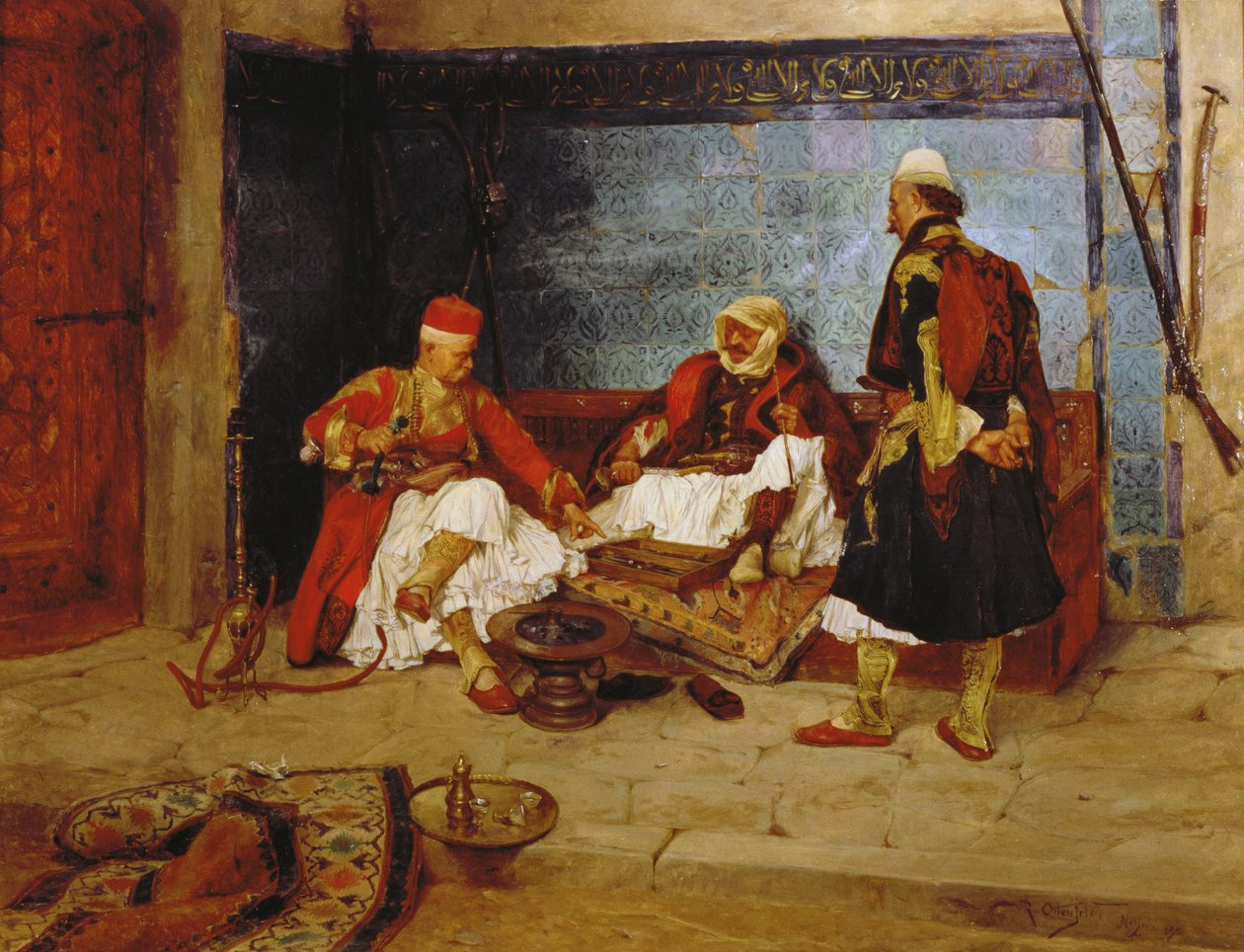 Backgammon, 1890 alkotó: Rudolf Otto Ritter von Ottenfeld