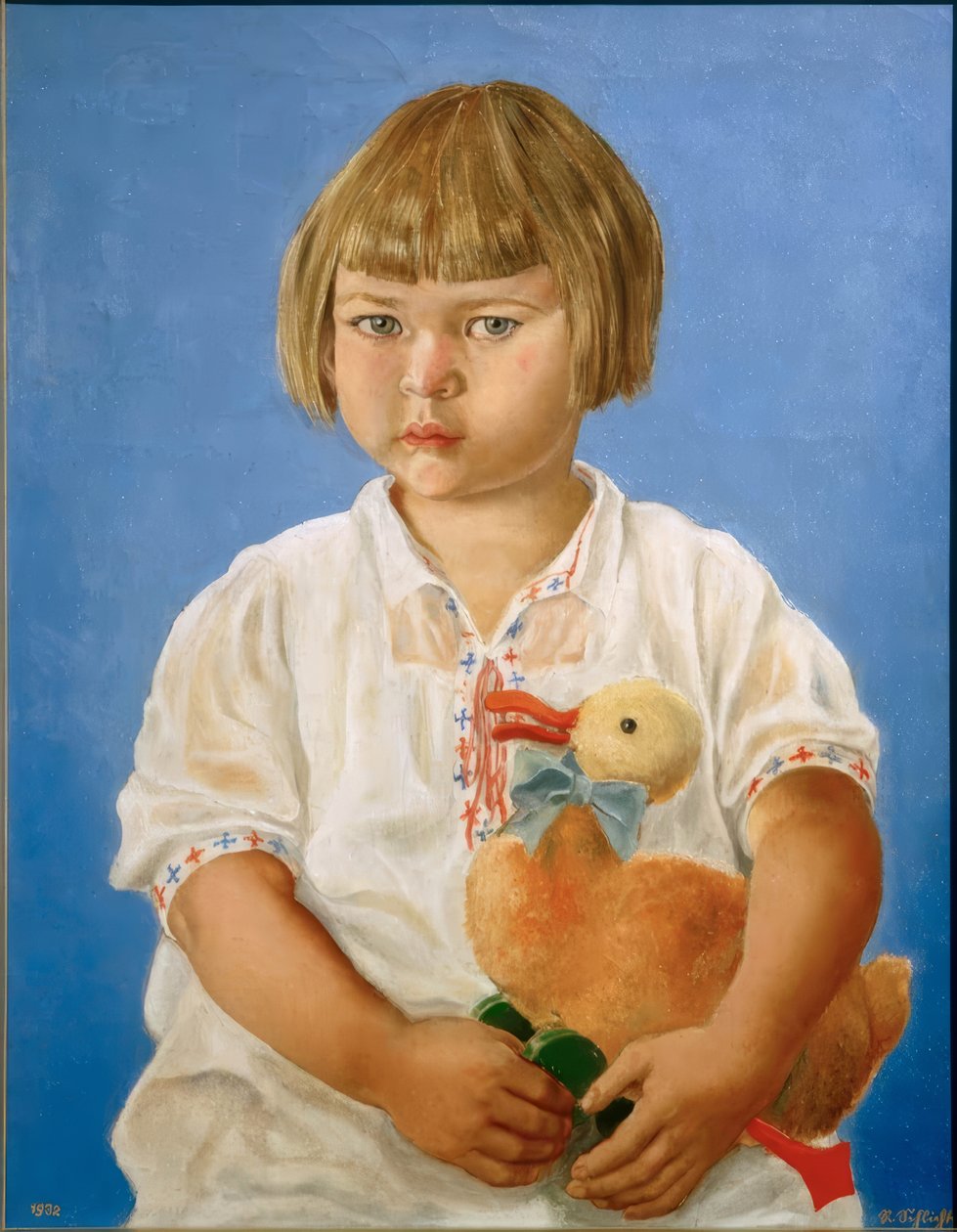 Két éves kislány portréja alkotó: Rudolf Schlichter