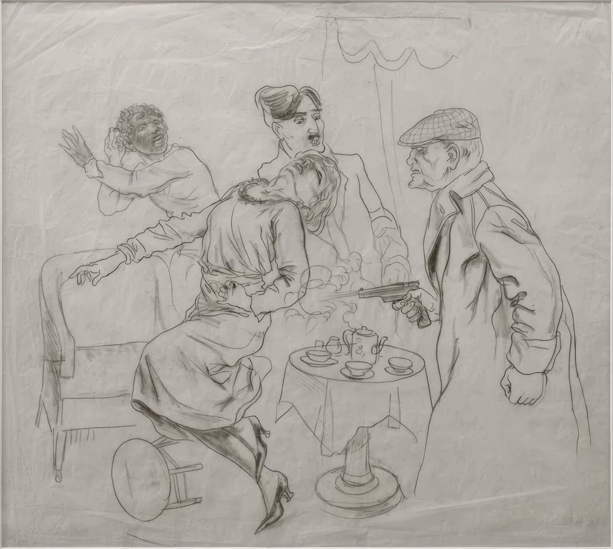 A merénylet a szalonban alkotó: Rudolf Schlichter