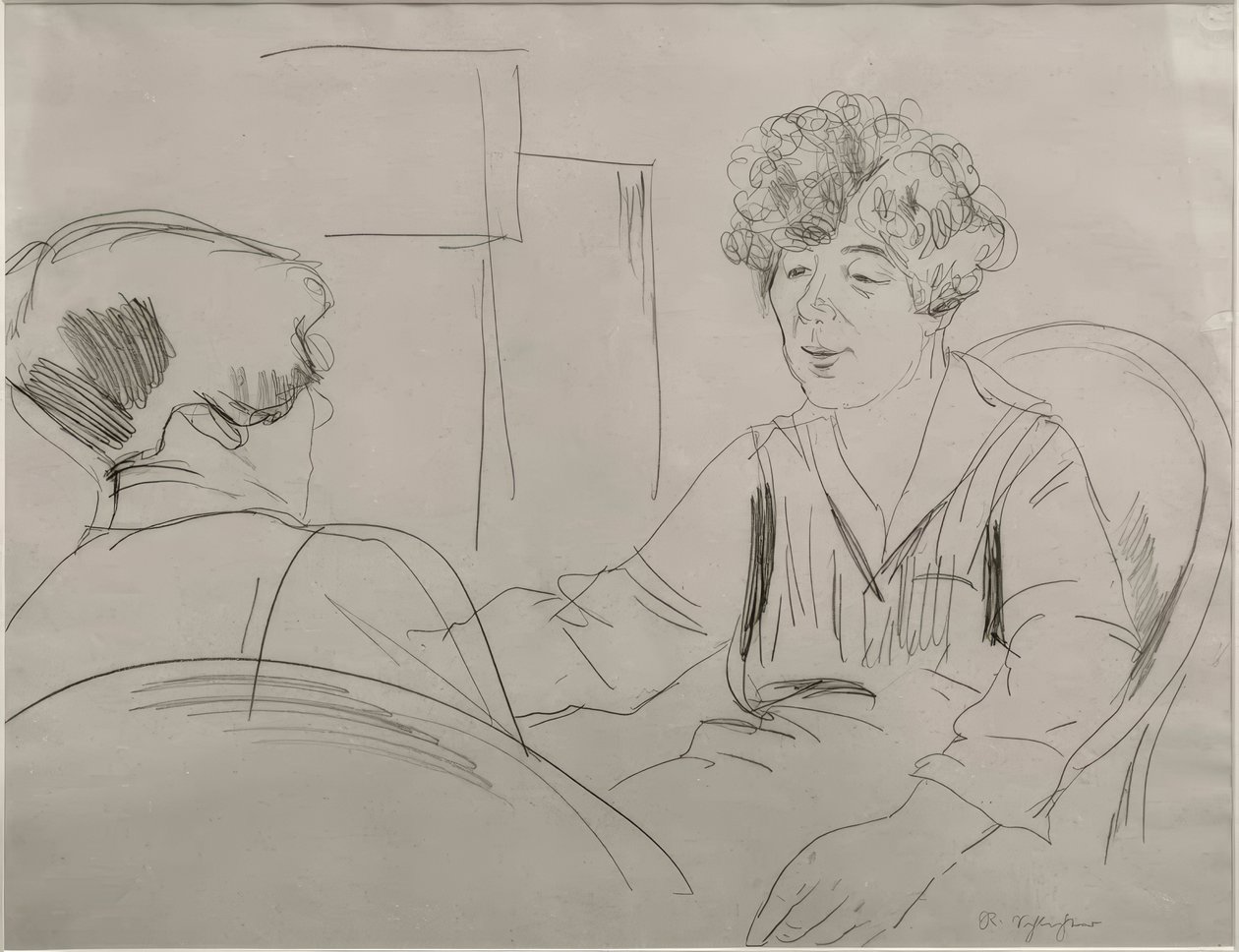 Lányok beszélgetése alkotó: Rudolf Schlichter