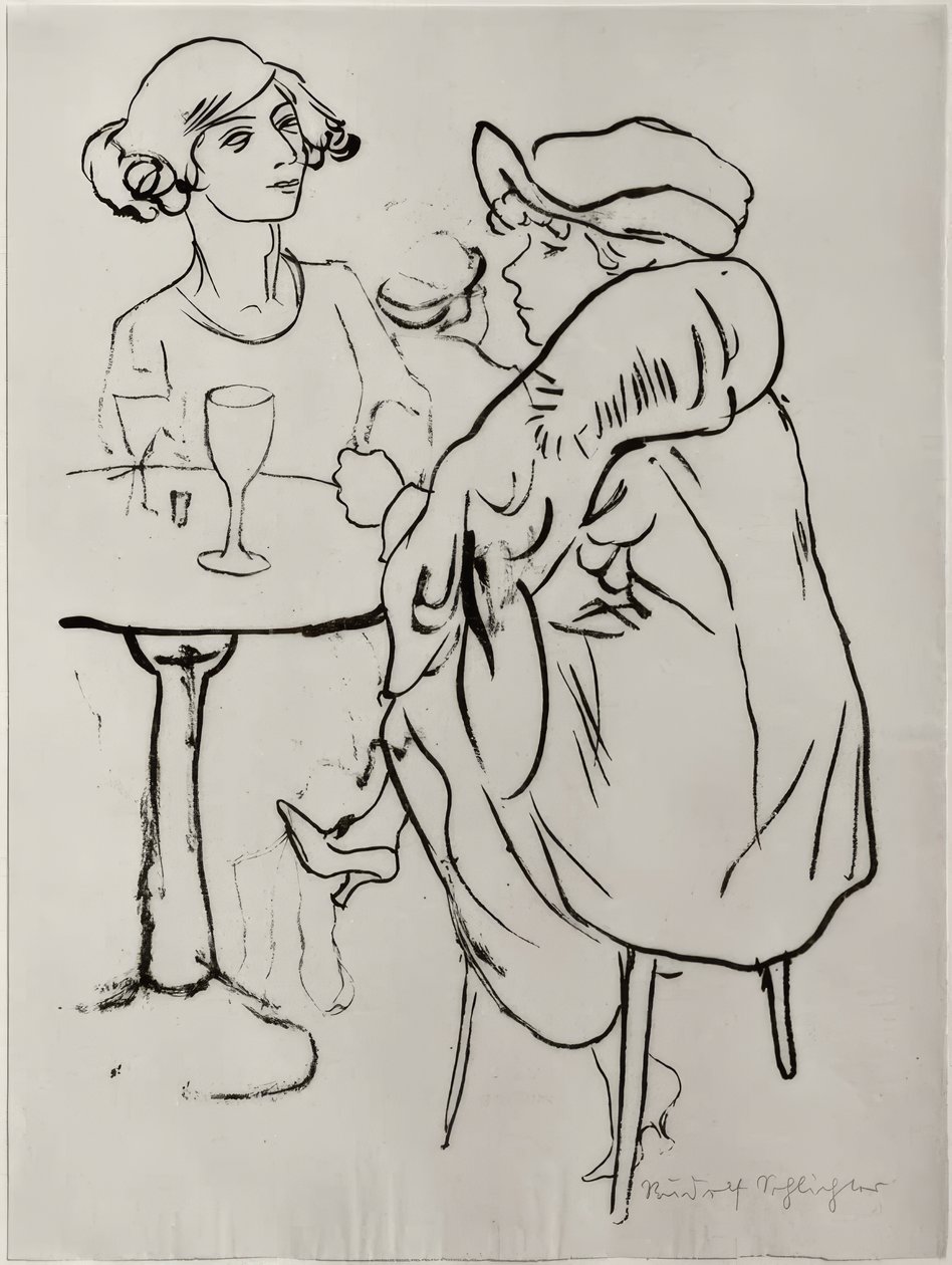 A kávézóban alkotó: Rudolf Schlichter