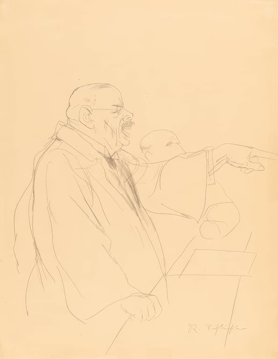 München A tárgyalóteremben alkotó: Rudolf Schlichter