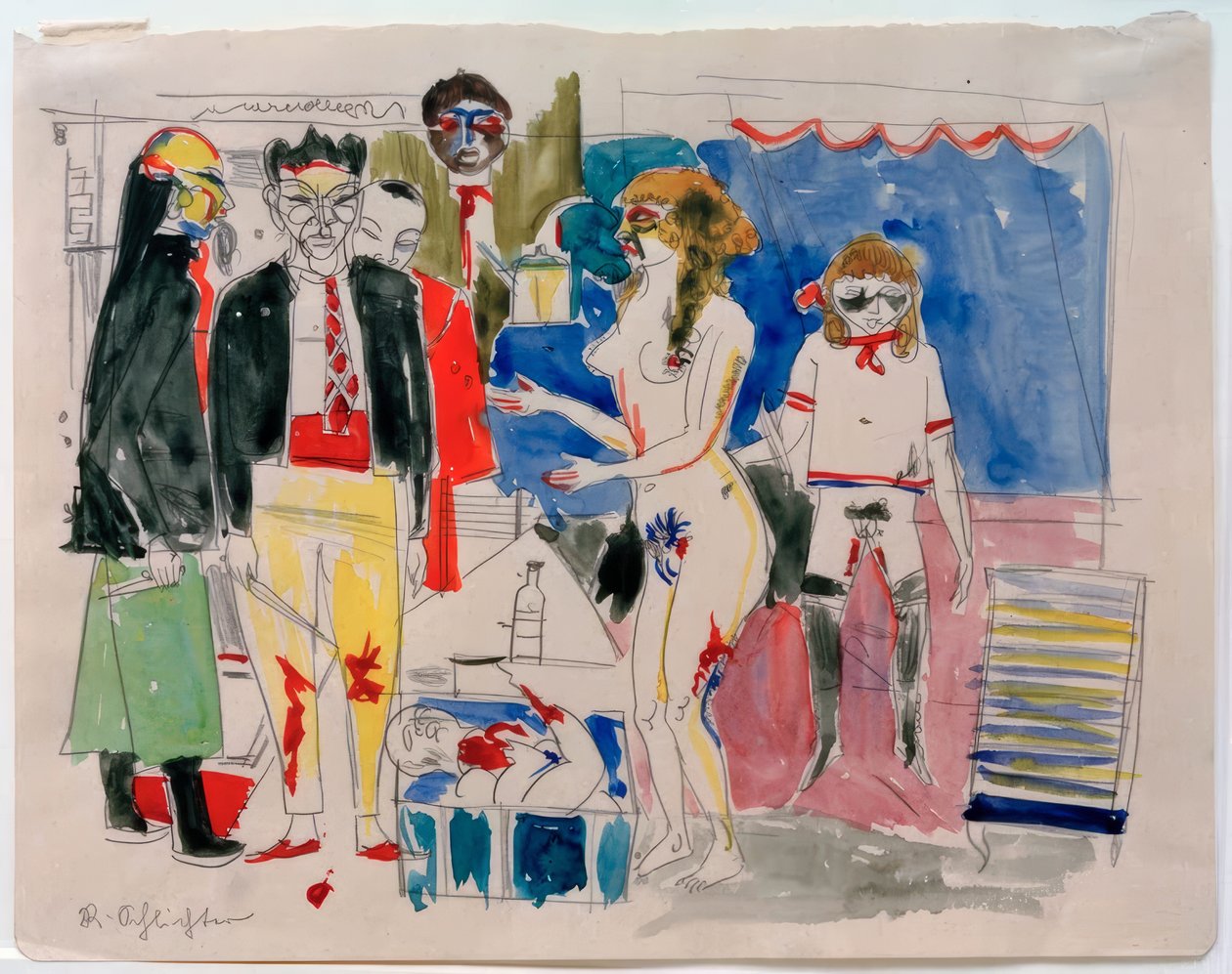 Szadista jelenet alkotó: Rudolf Schlichter