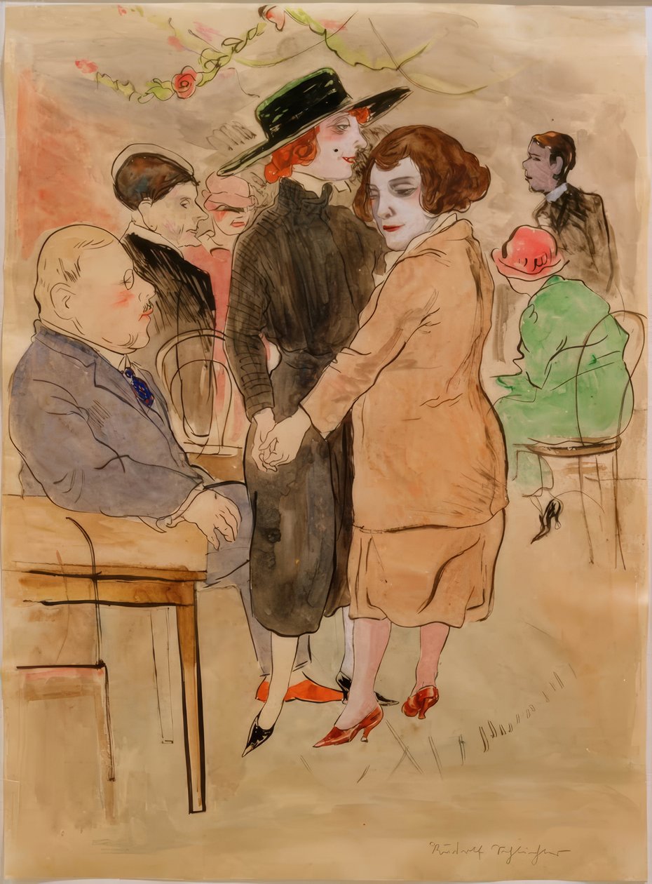 Táncoló pár alkotó: Rudolf Schlichter