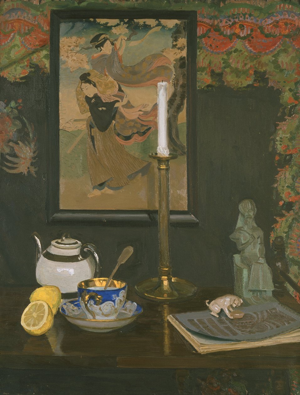 Csendélet gyertyatartóval alkotó: Rudolf Vejrych