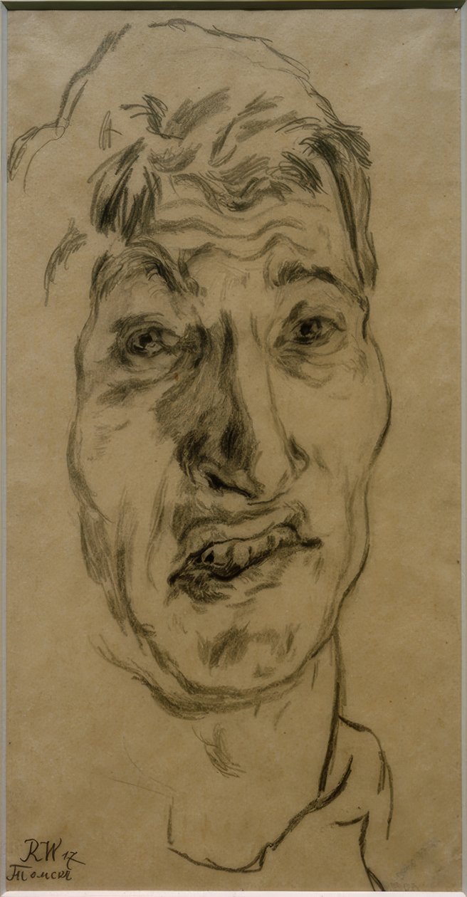Önarckép fogolyként (Oroszországban) alkotó: Rudolf Wacker