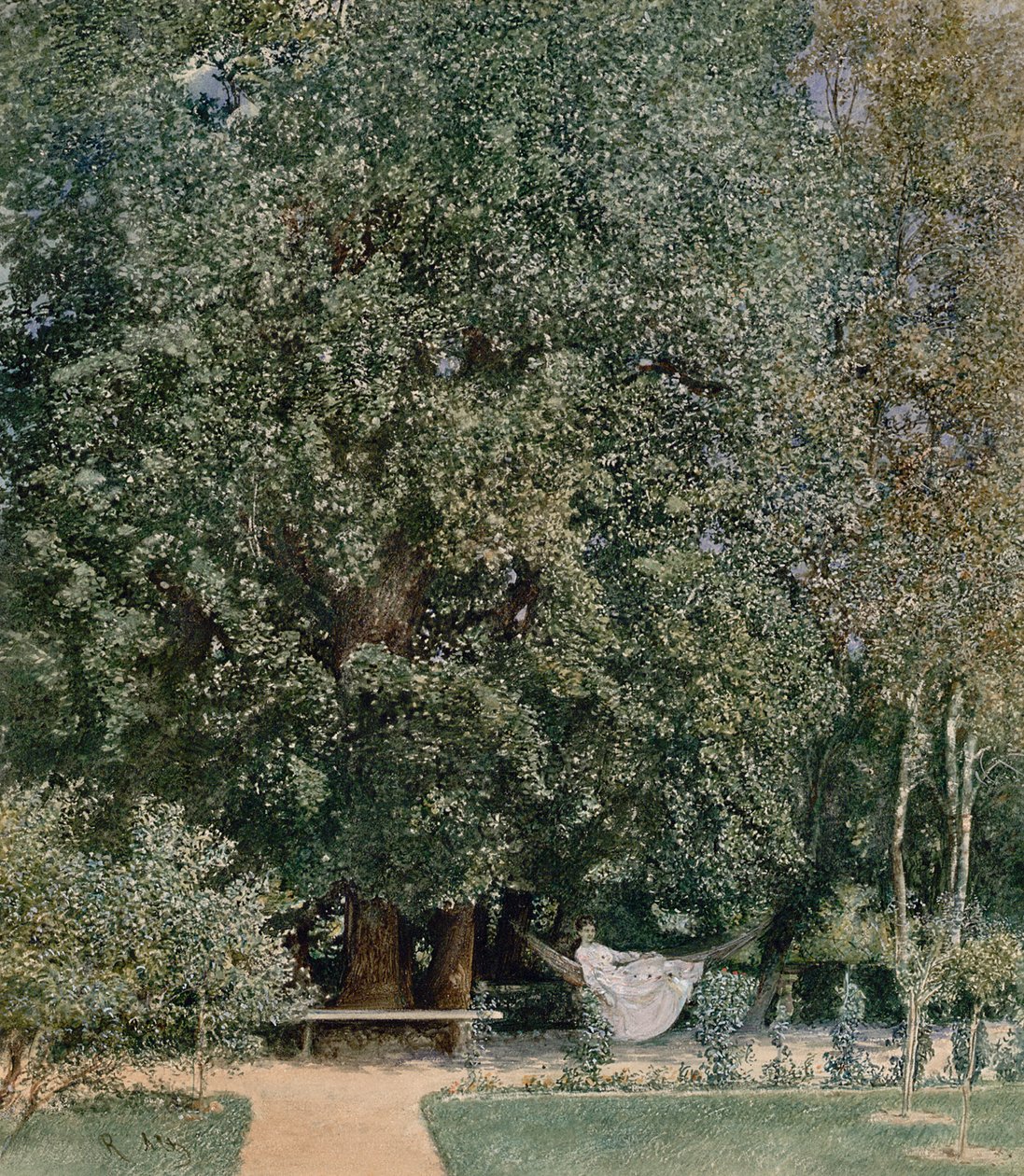A teplizi fürdőparkból alkotó: Rudolf von Alt