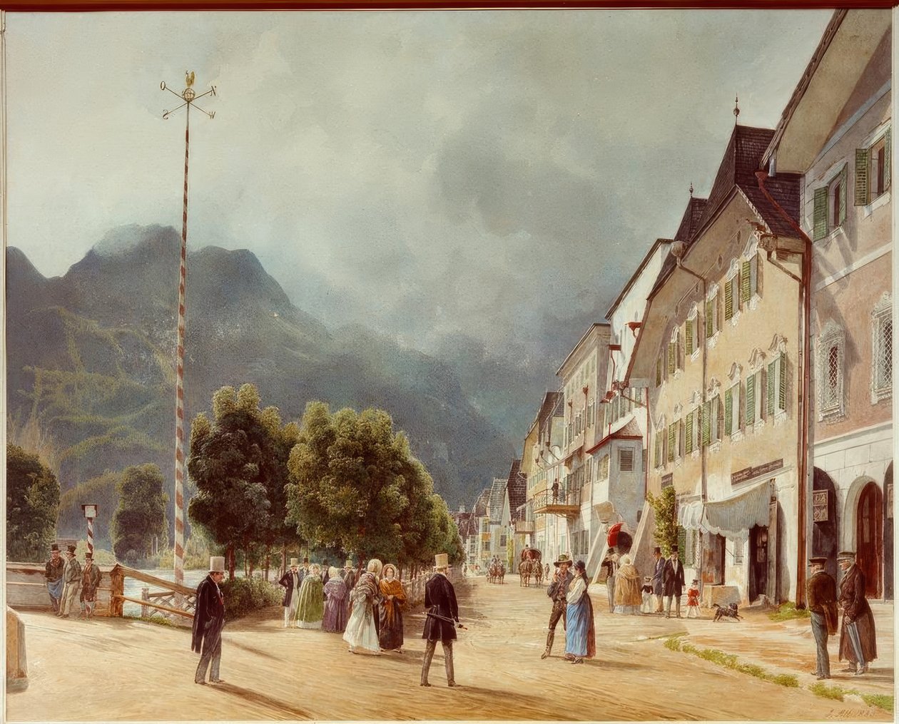 Az esplanade Ischlben alkotó: Rudolf von Alt
