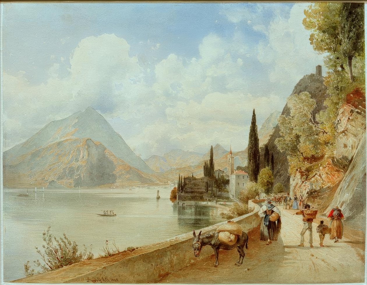 Varenna (Lombardia, Olaszország). alkotó: Rudolf von Alt