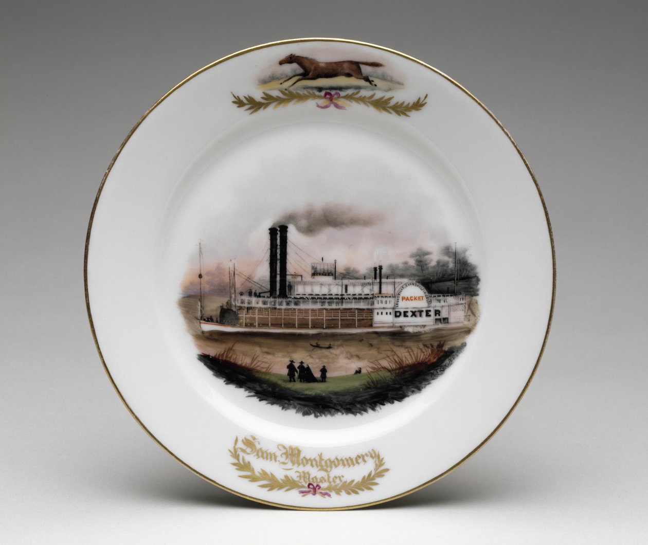 Tányér, 1868 (porcelán) alkotó: Rudolph T. Lux