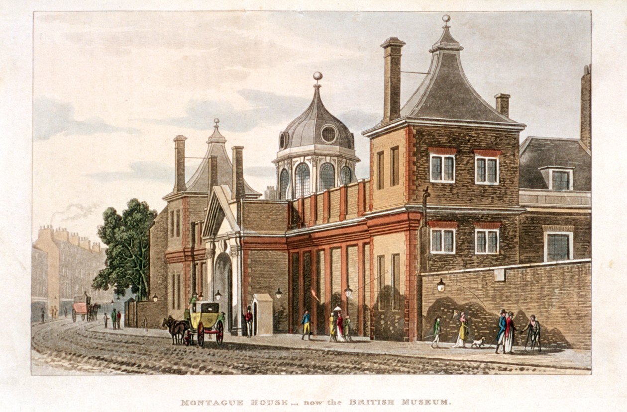 British Museum, Holborn, London, 1810 alkotó: Rudolph Ackermann