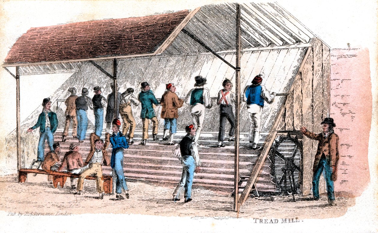 Futómalom a Brixton börtönben, London, 1827 alkotó: Rudolph Ackermann